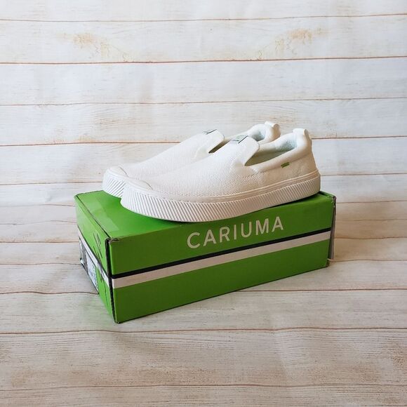 Cariuma IBI Knitted Slip On Sneaker White Women's Size 10.5 Men's Size 9 - Picture 4 of 14